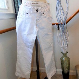 LEI Whitewash Denim Jeans Size 0 Capri